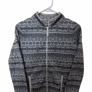 Vineyard Vines Gray Patterned Kids Zip-Up Jacket